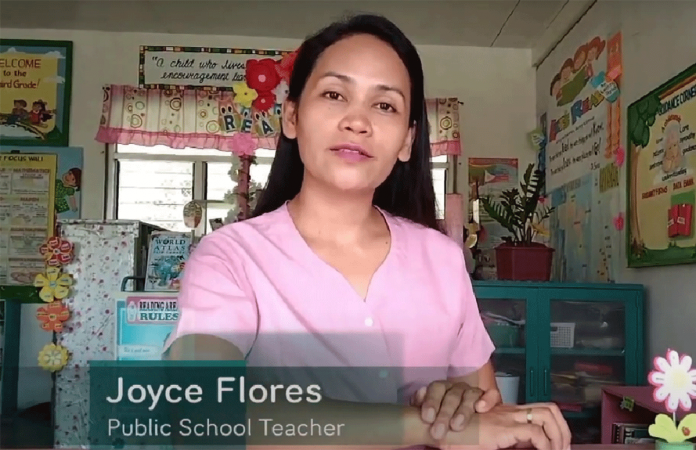 joyce-flores Joyce Flores, a public school teacher, shares her experience about how the discovery of satellite technology helped her gain internet access. Screengrab from Kacific Broadband Satellites Group/ YouTube