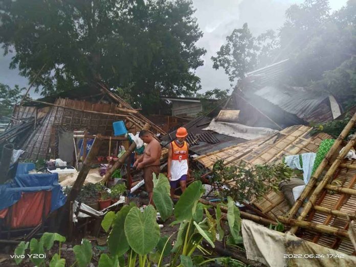 news-ime-twister These houses, or what remains of them, were struck by a tornado in Pototan, Iloilo. PHOTOS FROM MDRRMC - POTOTAN