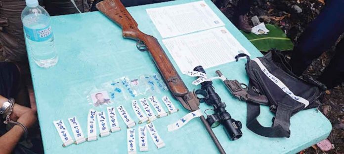 region-numancia These guns and bullets were recovered from a house that policemen raided in Numancia, Aklan on June 20. They were unlicensed. PHOTO BY RODNEL AGUIRRE, RMN DYKR KALIBO