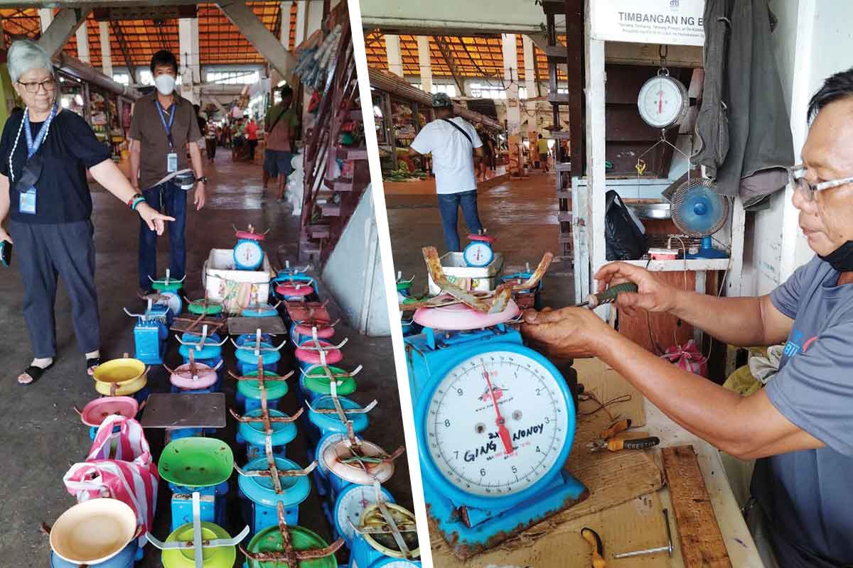 Market weighing scales checked for accuracy