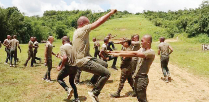 soldiers-capiz Aspiring to become Philippine Army soldiers, these young men train at Camp General Macario Peralta Jr. in Jamindan, Capiz. PHOTO FROM 3ID