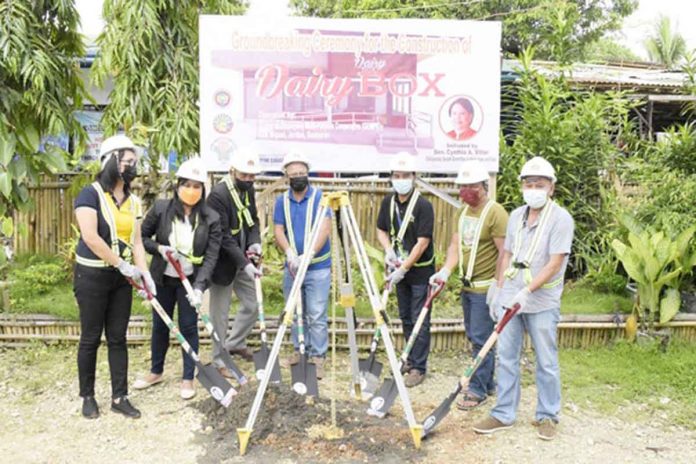 guimaras-dairy-center Official attend the groundebreqaking ceremony for the construction of the Dairy processing center soon to rise in Guimaras. PIO Guimaras
