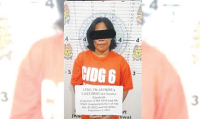 Female-NPA Lenilyn Jaynos, a suspected regional finance officer of the New People’s Army’s Komiteng Rehiyon-Panay, was arrested on Sept. 2, 2022 in Roxas City. PNP