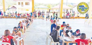 Indigent senior citizens of Pandan, Antique queue to receive their social pension for the third quarter of the year. MAYOR'S OFFICE-PANDAN, ANTIQUE/FB