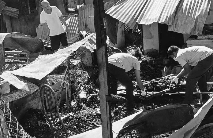 fire Two sisters died after they failed to get out of their house that fire gutted early Monday morning, Sept. 12, in Bangga Patlad, Barangay Sulangan, Dumangas.