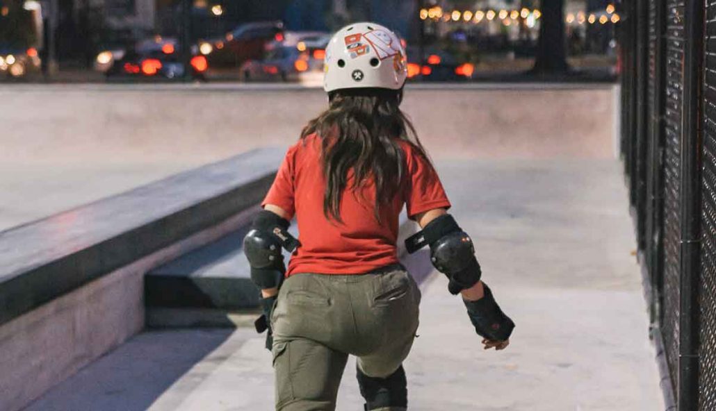 Helmets for roller skaters, skateboarders, nonmotorized scooter riders