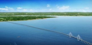The Panay-Guimaras-Negros Bridge has two components: the 13-kilometer Panay-Guimaras (Section A) which will have a sea-crossing bridge length of 4.97 kilometers; and the Guimaras-Negros (Section B) with a total length of 19.47 kilometers, including a sea-crossing bridge length of 13.11 kilometers. DPWH