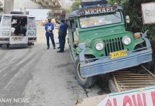 A passenger jeepney plying the New Lucena-Iloilo City route hits a pedestrian teacher in Brgy. Aganan, Pavia, Iloilo after its brakes malfunctioned on Friday, September 9, 2022. AJ PALCULLO