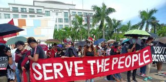 Militant groups mark the 50th anniversary of the declaration of Martial Law in the country through a rally, peace forum and dialogue with survivors in front of the Iloilo provincial capitol in Iloilo City on Wednesday, Sept. 21, 2022. AJ PALCULLO