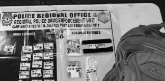 Operatives of the Regional Drug Enforcement Unit 6 seize around P850,000 worth of suspected shabu from drug suspect Carlo Glenn Hortinela of Barangay Banago, Bacolod City in a drug buy-bust operation in Barangay Bito-on, Jaro, Iloilo City on Sunday night, Sept. 18. PCADG WESTERN VISAYAS