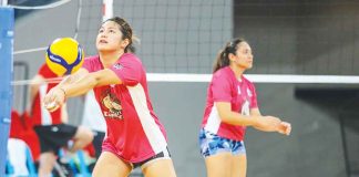Krich Macaslang delivereds the winning hits in Akari Power Chargers’ five-set victory over Ateneo de Manila University Blue Eagles on Sunday night in Bacolod City. AKARI POWER CHARGERS PHOTO