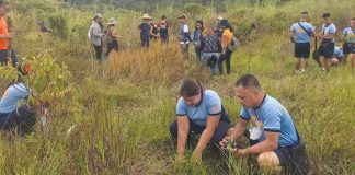 The Antique Police Provincial Office (APPO) leads the bamboo and tree planting activity in Barangay Aningalan, San Remigio, Antique on Tuesday, Sept. 13, 2022. APPO-PRO6/FB