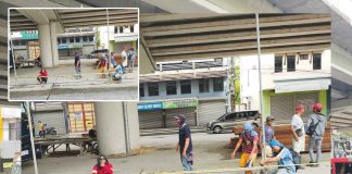 Contractor International Builders Corporation starts working on the temporary shoring for piers 4, 5 and 6 of the Ungka flyover where vertical displacements are observed. The work is estimated to last for three weeks, extending the closure of the newly-built flyover. AJ Palcullo/PN