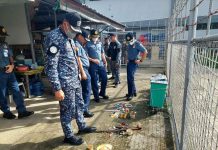 IDJ inmates yield sharp objects Sharp objects like steel pipes, ballpoint pens and nails were seized during a greyhound operation at the Iloilo District Jail in Barangay Nanga, Pototan, Iloilo on Oct. 9. IPPO/FB PHOTO