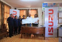 Isuzu Philippines resumes Road To Progress CSR Project, donates to Irosin District Hospital From left: Isuzu Legazpi Service Supervisor – Erwin Lozada; Isuzu Legazpi Operations Manager – Michelle Rabulan; Isuzu Legazpi Sales Manager – Susan Reyes; IPC Assistant Vice President for Administration – Imelda Bernas; IDH Chief of Hospital I – Sherwin Amisola, MD, MSPH; IDH Administrative Officer V – Anecia Bojorque