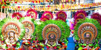 Barangay Granada is the grand champion of the 2022 MassKara Festival street and arena dance competition. Photo shows Barangay Granada in their colorful and vibrant costume during yesterday’s street dance competition. ANDREW ALTAREJOS PHOTO