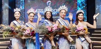 Meet Bacolod City’s new queens (From left) First runner-up Eirine Juliane Granada, Miss Bacolod MassKara World Janine Gelera, Miss Bacolod MassKara Universe Kara Daniela Villarosa, Miss Bacolod MassKara International Jan Marie Bordon, and second runner-up Sandale Masangcay