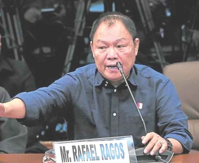 rafael-ragos Former Bureau of Corrections chief Rafael Ragos appears at a Senate hearing in this photo taken on Sept. 12, 2019. He served as a key prosecution witness that year in the De Lima drug case, but made an off-court retraction in April this year. INQUIRER FILE PHOTO