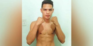 Jay-R Raquinel had an aggressive start in the opening round of his WBO Inter-continental super flyweight fight in South Africa. FACEBOOK PHOTO