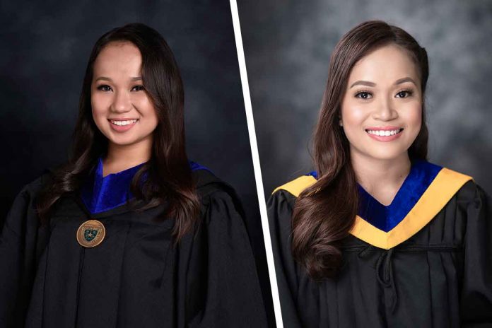 sm-scholars SM scholars and Magna Cum Laude graduates Venus Nicole Jucal (left) and Donnabelle Libeta (right)