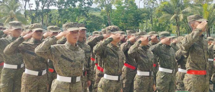 soldiers Two hundred twenty-seven candidate soldiers completed their almost five months of basic military training at the Philippine Army’s 3rd Infantry (Spearhead) Division Training School on Oct. 26, 2022 in Camp Macario B. Peralta, Jamindan, Capiz. PHILIPPINE ARMY SPEARHEAD TROOPERS FB PHOTO