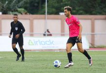 Finn McDaniel leads the Stallion-Laguna FC’s offense against Mendiola 1991 FC with two goals. PFL PHOTO