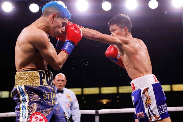 sports-ancajas-pic-and-caption Filipino boxer Jerwin Ancajas lands a left straight to the face of Argentinian Fernando Daniel Martinez. SHOWTIME BOXING PHOTO