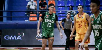 Negrense Miggy Corteza top-scored for the College of St. Benilde Blazers in their win over the Mapua University Cardinals. PHOTO COURTESY OF NCAA/GMA