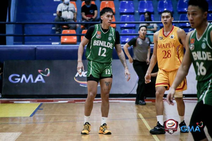sports-corteza Negrense Miggy Corteza top-scored for the College of St. Benilde Blazers in their win over the Mapua University Cardinals. PHOTO COURTESY OF NCAA/GMA