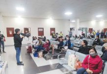 The Bacolod City Disaster Risk Reduction and Management Office (DRRMO) records around 116 Iloilo-bound travelers stranded at the BREDCO port. DRRMO BACOLOD CITY FB PHOTO