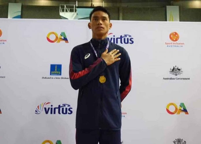 alegarbes Ariel Joseph Alegarbes of Victorias City, Negros Occidental wins gold medal in the men’s 50-meter butterfly para-swimming in the ongoing Virtus Oceania Asia Games 2022 in Brisbane, Australia. SENERI ONAIROS FB PHOTO
