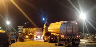 Two fuel tankers carrying 120 thousand liters of fuel arrived in Antique on Friday night, Nov. 4. PROVINCE OF ANTIQUE FB PAGE PHOTO