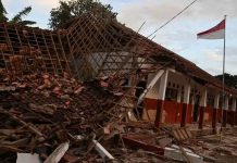 Java earthquake kills scores and injures hundreds A collapsed school building in Cianjur. Reuters