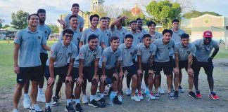Kaya Futbol Club-Iloilo looks to beat United City Football Club in their 2022-2023 Philippines Football League encounter this afternoon at the Iloilo Sports Complex. They are shown here during a visit to Barotac Nuevo, Iloilo yesterday. KAYA-ILOILO PHOTO