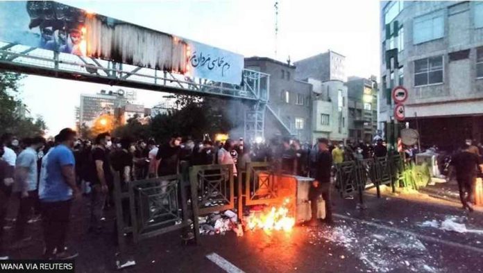 world2-iran-unrest Iran’s leaders have portrayed the anti-government protests as “riots” instigated by foreign enemies. REUTERS