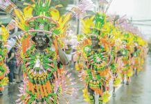 A total of 34 tribes will compete in the 2023 Kalibo Sadsad Ati-Atihan contests: Tribal Small, Tribal Big, Balik Ati, and Modern Tribal categories. Photo shows Tribu Vikings during the 2017 Kalibo Ati-Atihan Festival. PN FILE PHOTO