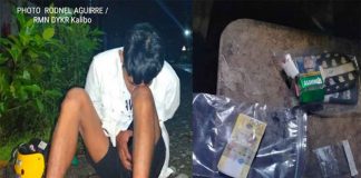 A drug suspect was arrested during a buy-bust operation at Barangay Tigayon in Kalibo, Aklan, on the evening of Dec. 25, 2022. RODNEL AGUIRRE/RMN DYKR KALIBO PHOTO