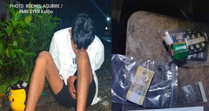 Kalibo-drug-suspect A drug suspect was arrested during a buy-bust operation at Barangay Tigayon in Kalibo, Aklan, on the evening of Dec. 25, 2022. RODNEL AGUIRRE/RMN DYKR KALIBO PHOTO