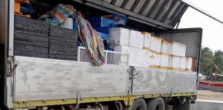 Aklan’s Bureau of Animal Industry - Veterinary Quarantine Station seizes 74 styroboxes of processed pork products and eight boxes of pork hams at the Caticlan Jetty Port in Malay, Aklan on Dec. 17, 2022. BAI-VETERINARY QUARANTINE STATION 6 PHOTO