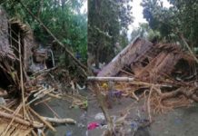 Coastal flooding due to shear line damaged houses in Kalibo, Aklan on Dec. 25, 2022. KALIBO MUNICIPAL SOCIAL WELFARE AND DEVELOPMENT OFFICE PHOTO