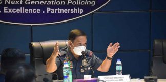 Police Regional Office 6 director, Police Brigadier General Leo Francisco, orders provincial and city police directors to intensify the campaign against e-sabong and conduct spot inspections of policemen’s mobile phones. PRO-6 PHOTO