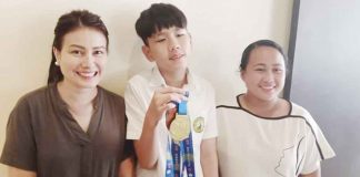 (From left) Dr. Pamela Ng Yoo, Gihun Ng Yoo and teacher Irish Mae Palomo