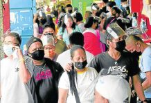 MORE PROTECTED. People used to wear face shields on top of masks at the onset of the pandemic. With many already vaccinated, people are now more protected. INQUIRER PHOTO