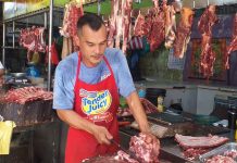 Gov’t studies extension of lower tariff on agri products, coal Pok vendor Ernesto Gulaylay, who has a stall at the public market of Pavia, Iloilo, notices a decrease in sales since the province recorded cases of African Swine Fever. AJ PALCULLO/PN