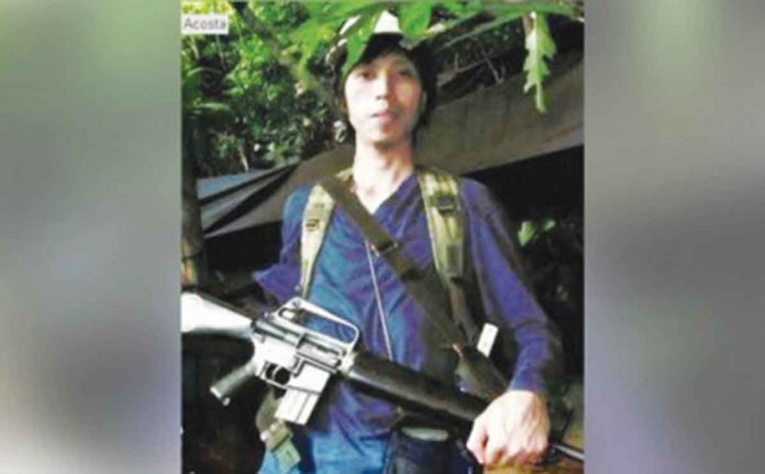 rebel-leader This file photo of poet, writer and musician Ericson Acosta, who died in an alleged clash with government troops in Kabankalan City, Negros Occidental on Wednesday, Nov. 30, 2022, was released by the Philippine Army's 303rd Infantry Battalion on Thursday, Dec. 1. According to the military, Acosta was the deputy secretary of the New People’s Army’s Komiteng Rehiyon-Negros Cebu Bohol Siquijor and head of the Political Unified Committee in the Visayas. 303IBDE, PHILIPPINE ARMY PHOTO