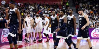 Players of Team USA show their dejection following their loss in the 2019 FIBA World Cup in China. PHOTO COURTESY OF CNN
