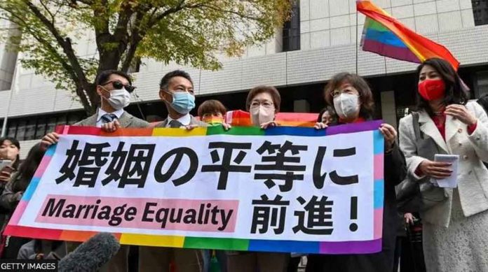 Same-sex marriage campaigners in Japan welcome a court ruling despite the ban being upheld. GETTY IMAGES