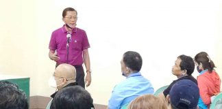 Engineer Romeo Andig, head of the Iloilo Provincial Engineer’s Office, leads the pre-construction conference for a double A abattoir in Oton town. The project has a contract amount of P52,099,978.56. Right photo shows the site development plan. ILOILO PROV’L ENGINEER'S OFFICE FACEBOOK PAGE PHOTO