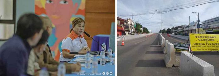 bueno-ungka2 Department of Public Works and Highways (DPWH) Region 6 director Nerie Bueno says they have sought the approval of their central office for the opening of the Ungka flyover to small and light vehicles only to ease the traffic congestion from Barangay Ungka, Jaro, Iloilo City to Barangay Ungka II, Pavia, Iloilo. AJ PALCULLO/PN, ILOILO CITY MAYOR’S OFFICE PHOTO