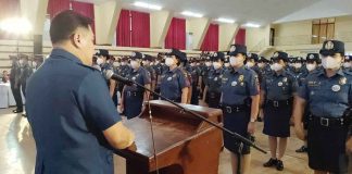 A total of 289 cops in Antique were promoted. The simultaneous oath taking and donning and pinning of ranks were held on Tuesday, Jan. 10, 2023. PHOTO COURTESY OF APPO FB PAGE